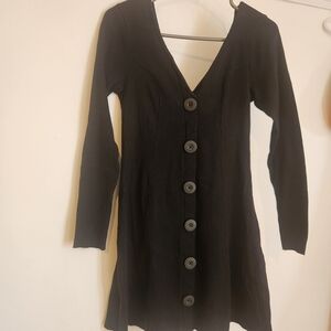 Asos cotton v neck dress